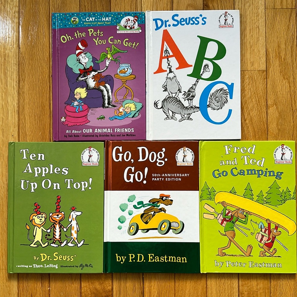 5 Hardcover Dr. Seuss Cat in Hat Beginner Books